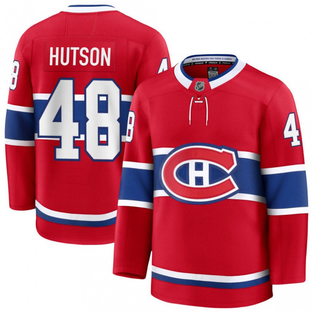 Lane Hutson Montreal Canadiens Home Premium Jersey - Red-Pro Kit Vault | Brand New 26/27 Sports Jerseys